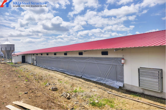 Farmhouse Style Prefabricated Poultry House Steel Frame Chicken Coop For Farm